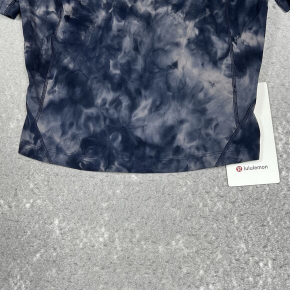 Lululemon Align Tee Size 6 Navy Blue Tie Dye Shirt Short Sleeve NWT $74 Active - Picture 4 of 11